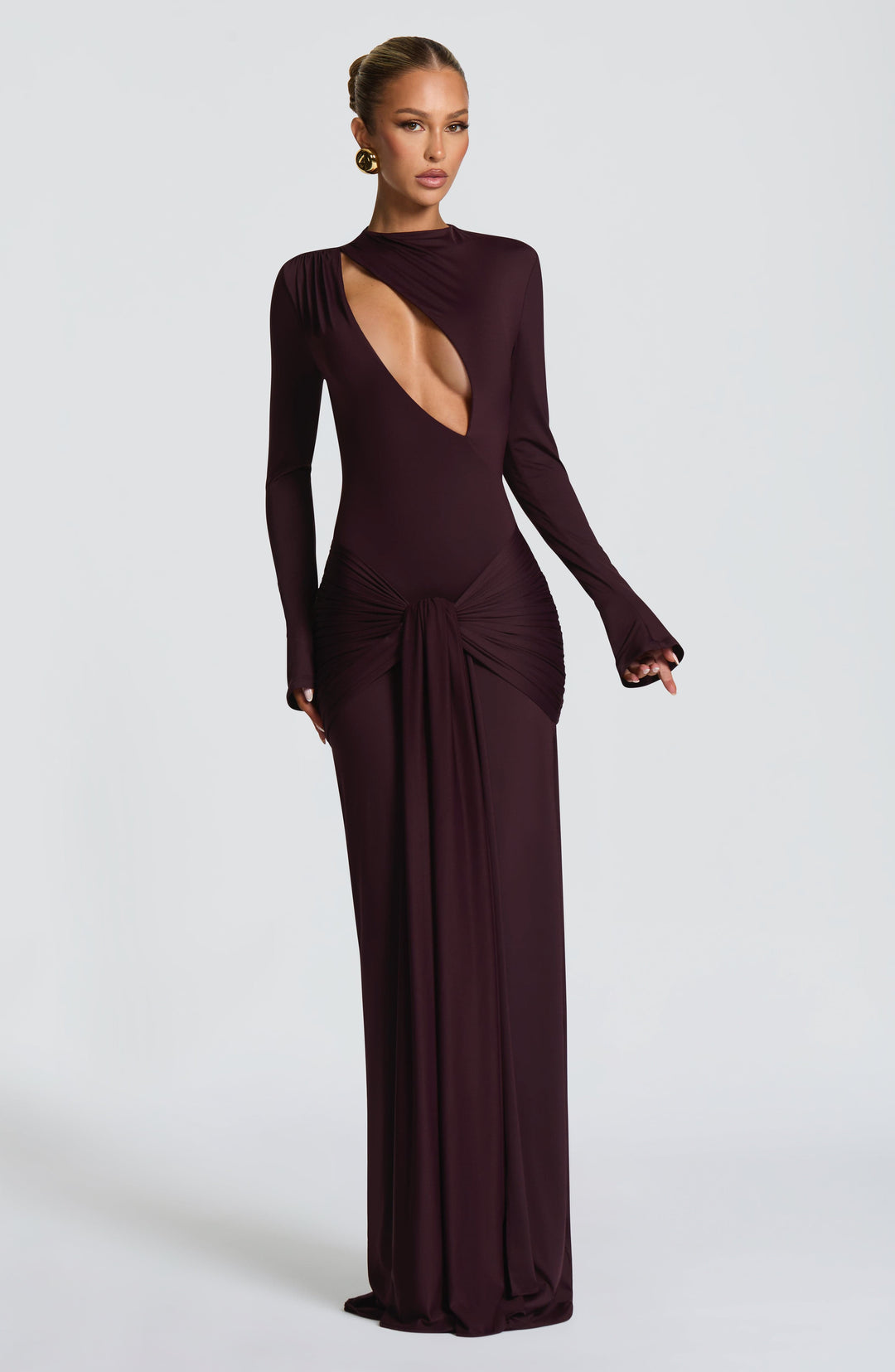 Tahnee | Plum Maxi Dress - Maison Léa &amp; Lou