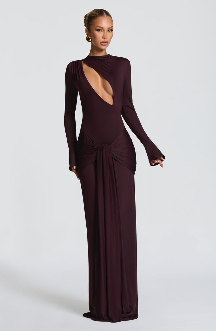 Tahnee | Plum Maxi Dress - Maison Léa &amp; Lou