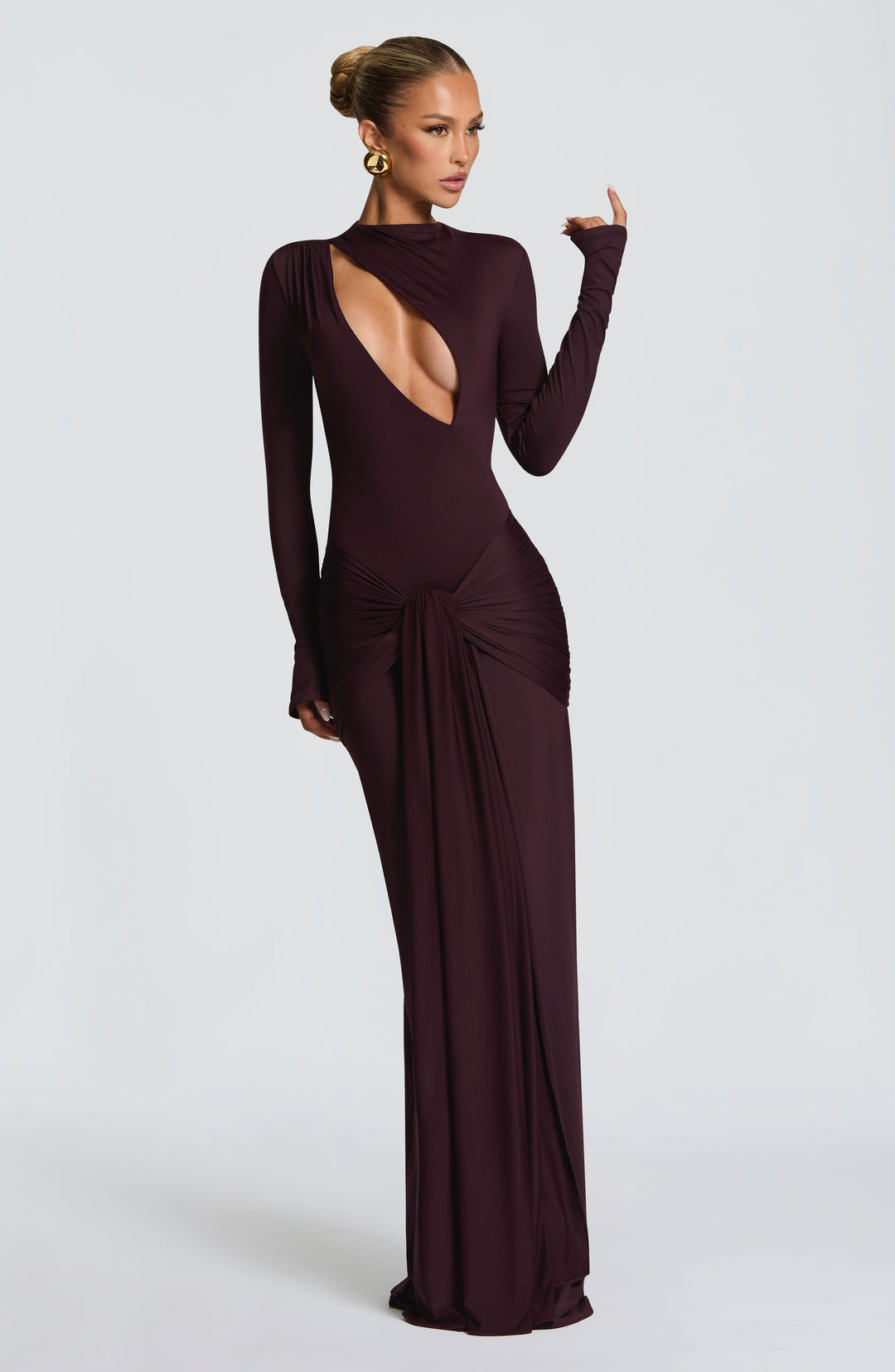 Tahnee | Plum Maxi Dress - Maison Léa &amp; Lou