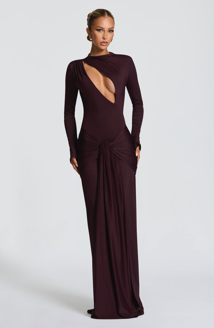 Tahnee | Plum Maxi Dress - Maison Léa &amp; Lou