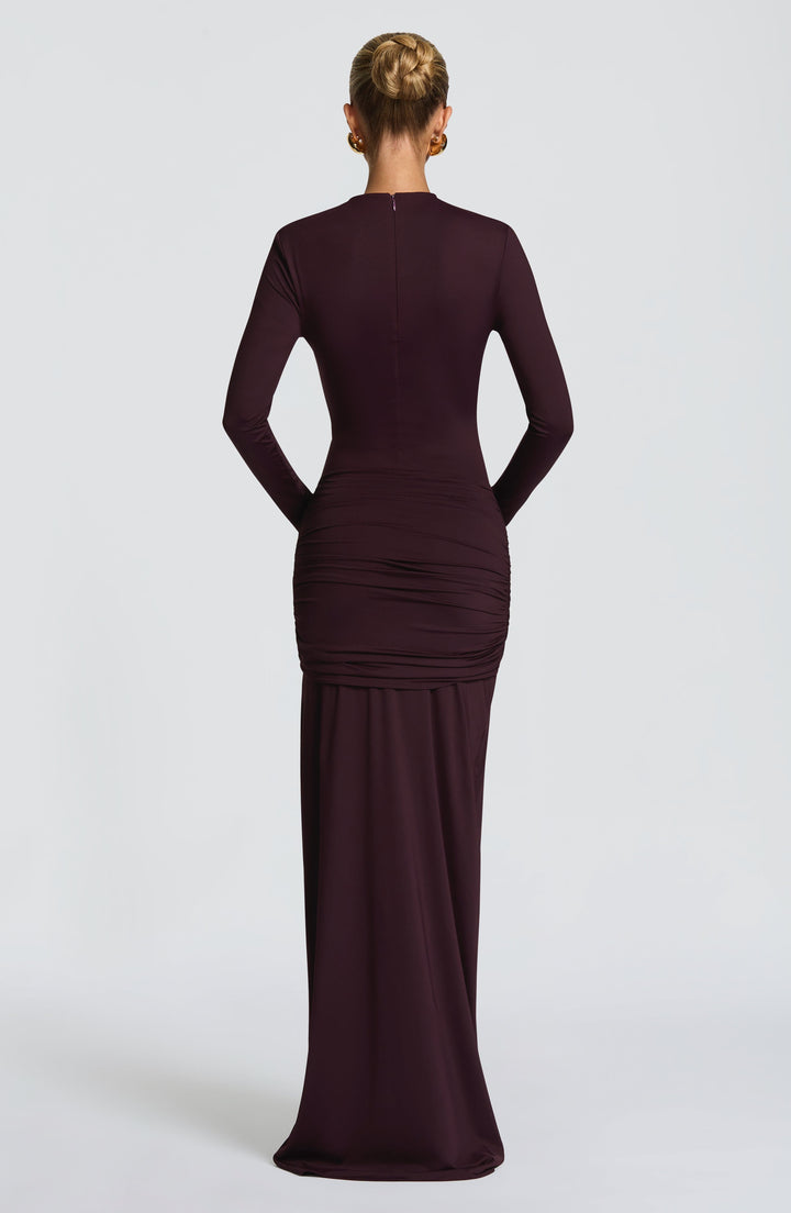 Tahnee | Plum Maxi Dress - Maison Léa &amp; Lou
