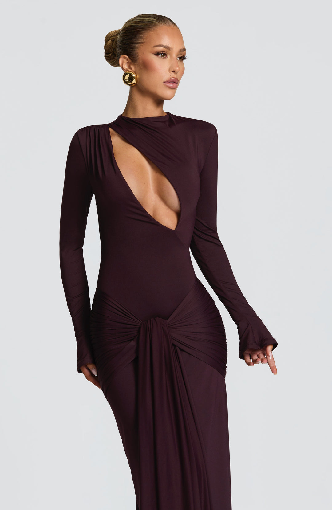 Tahnee | Plum Maxi Dress - Maison Léa &amp; Lou