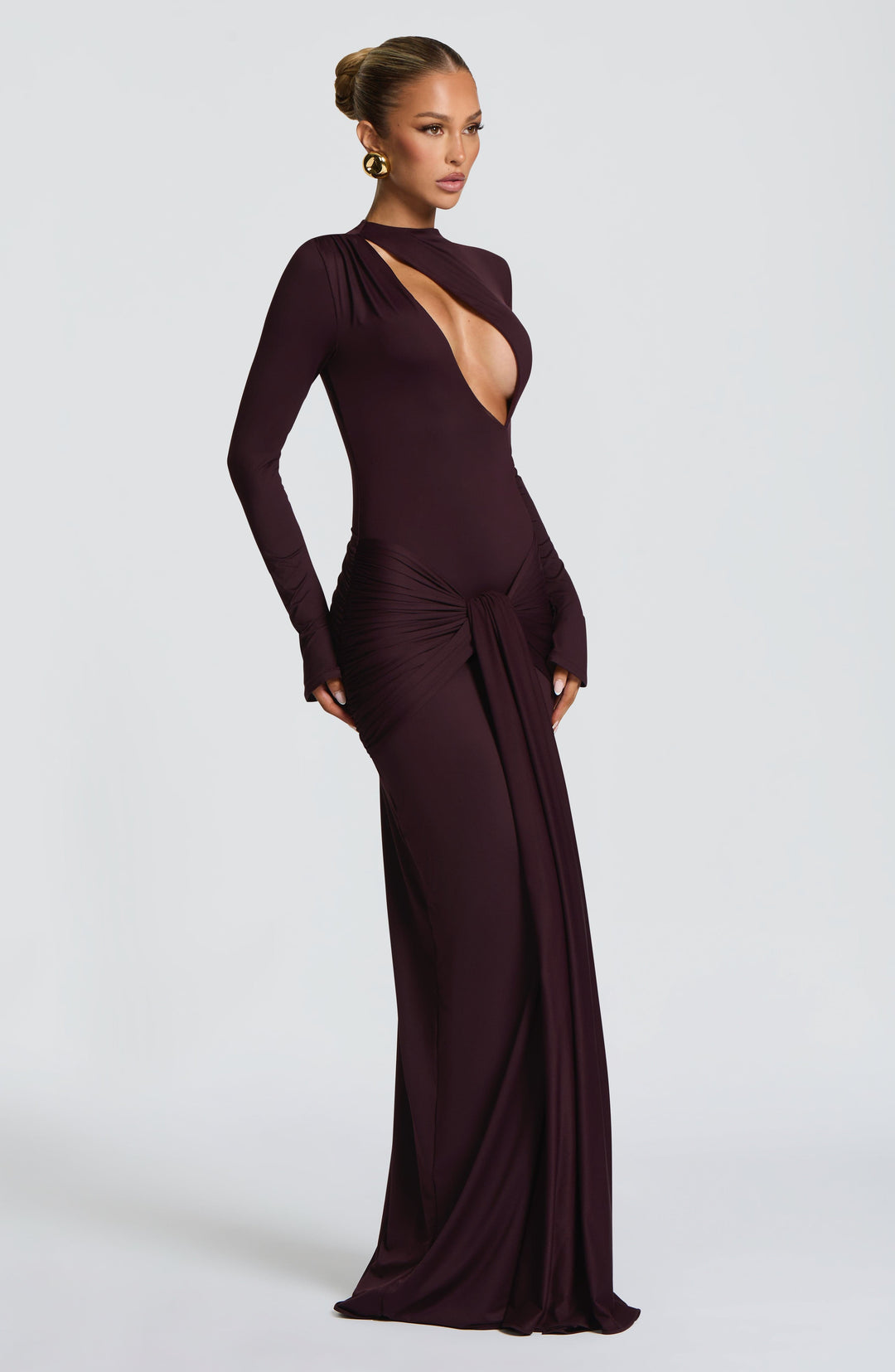 Tahnee | Plum Maxi Dress - Maison Léa &amp; Lou