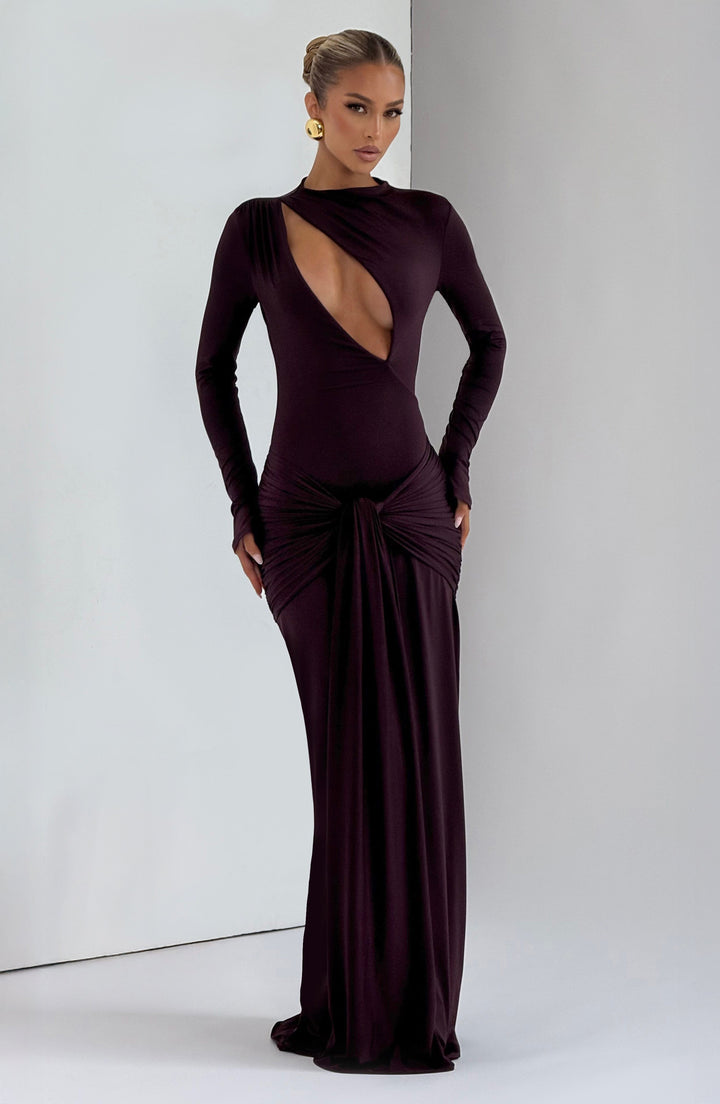 Tahnee | Plum Maxi Dress - Maison Léa &amp; Lou